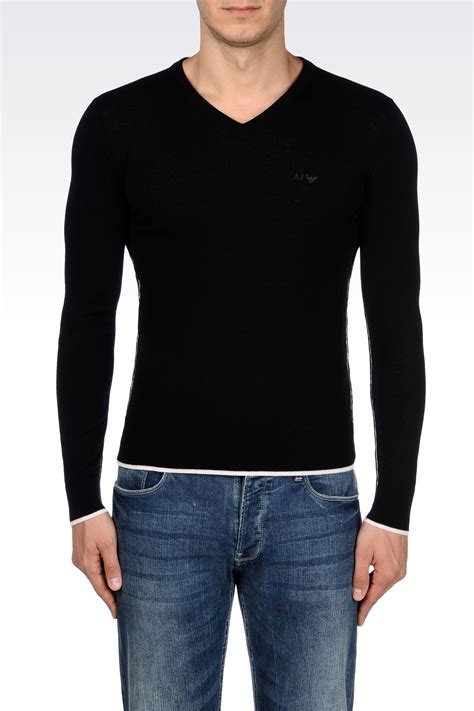 armani v neck jumper